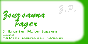 zsuzsanna pager business card